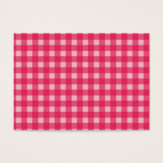 Cartes De Visite Simple, classique et élégant. Des plaids rose chan (Devant)