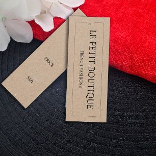 Cartes De Visite Simple Clothing Boutique Kraft Swing Price Tag