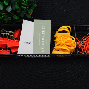 Cartes De Visite Simple Clothing Sage Hanging display Price Tag