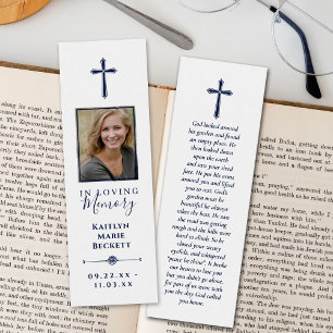 Cartes De Visite Simple Custom Photo Memorial Bookmarks