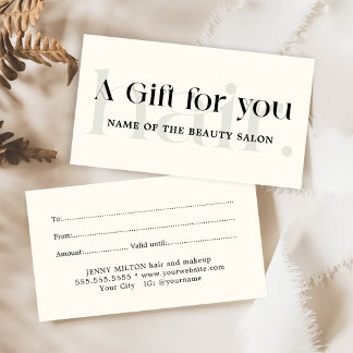 Cartes De Visite Simple Elegant Black White Beauté