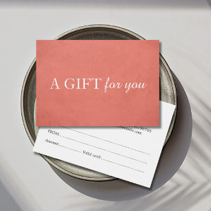 Cartes De Visite Simple Elegant Texture Rose Beauté CadeauCertifica