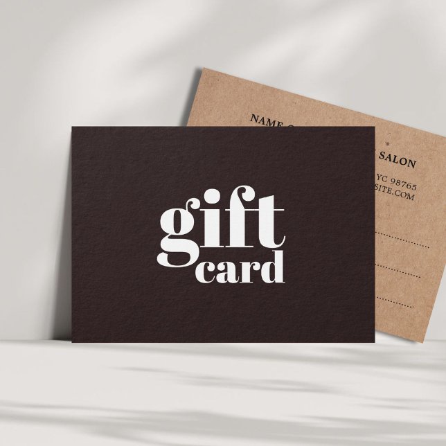 Cartes De Visite Simple gris foncé imprimé Kraft Beauty Salon (Créateur téléchargé)