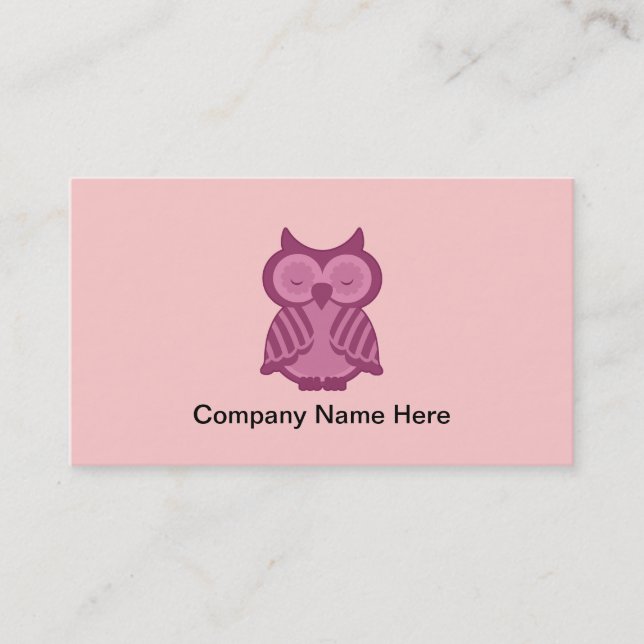 Cartes de visite Simple Hibou (Devant)