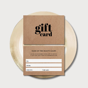 Cartes De Visite Simple impression Kraft Beauté Blancs