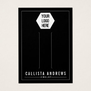 Cartes De Visite Simple Noir Ajouter Votre Logo Clip Écran