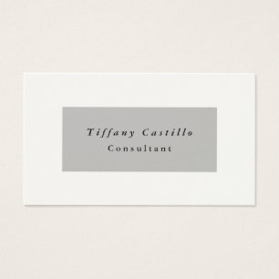 Cartes De Visite Simple Plain Elegant Minimaliste Crème moderne