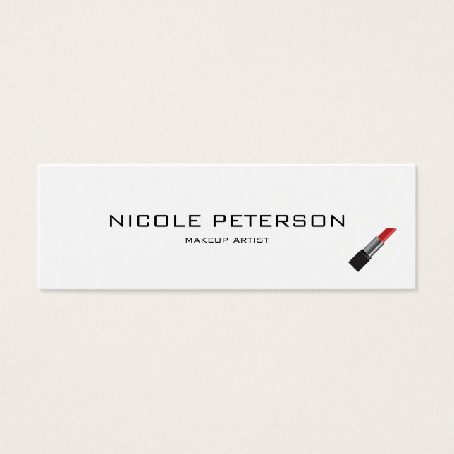 Cartes De Visite Simple Plain Moderne Maquillage Nomination Artiste (Devant)