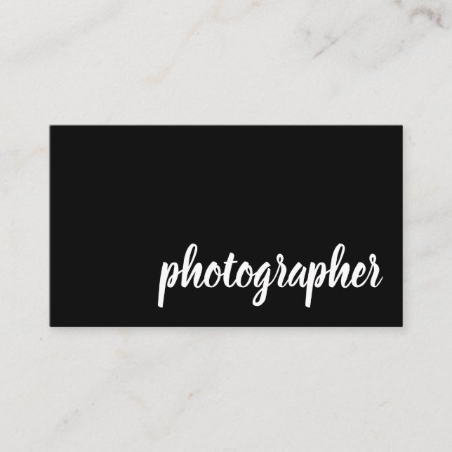 Cartes de visite simples à typographie noire moder (Devant)
