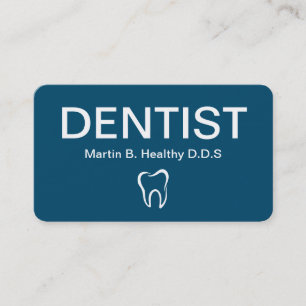 Cartes de visite simples audacieux de dentiste