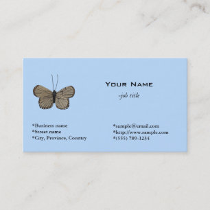 Cartes de visite simples bleu clair de teigne.