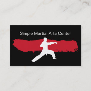 Cartes de visite simples d'arts martiaux