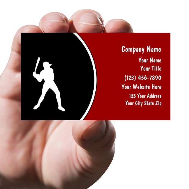 Cartes de visite simples de baseball (Créateur téléchargé)