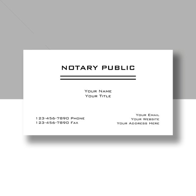 Cartes de visite simples de notaire (Créateur téléchargé)
