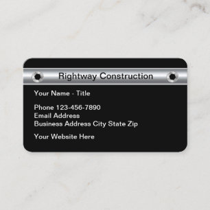 Cartes de visite simples de rénovation de construc