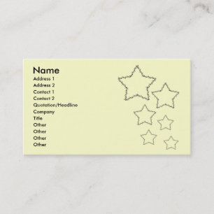 Cartes de visite simples d'étoile de barbwire