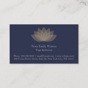 Cartes de visite simples en bleu lotus