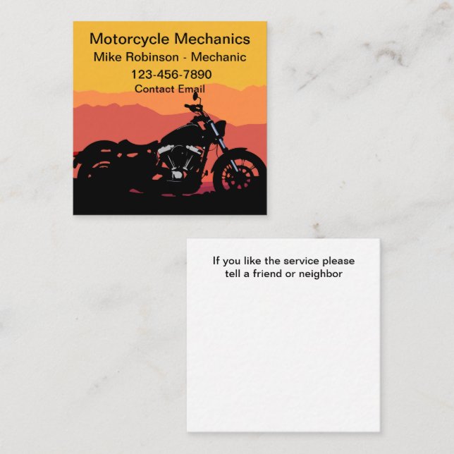 Cartes de visite simples et audacieuses sur le thè (Devant / Derrière)