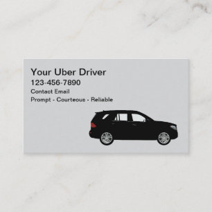 Cartes de visite simples et cool pour chauffeur Ub