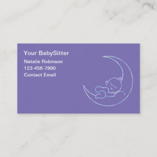 Cartes de visite simples et mignonnes pour baby-si