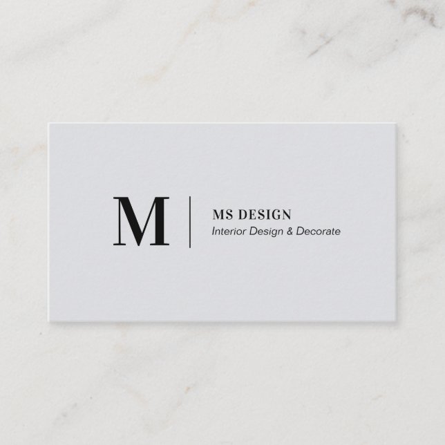 Cartes de visite simples grises modernes minimalis (Devant)