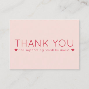 Cartes de visite simples modernes rose et rouge me