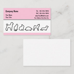Cartes de visite simples pour animaux