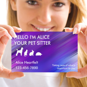 Cartes de visite simples pour animaux de compagnie
