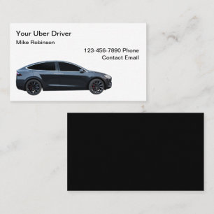 Cartes de visite simples pour chauffeur Uber Desig