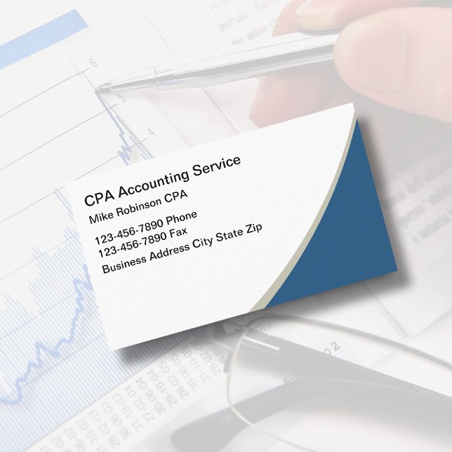 Cartes de visite simples pour comptable CPA (Créateur téléchargé)