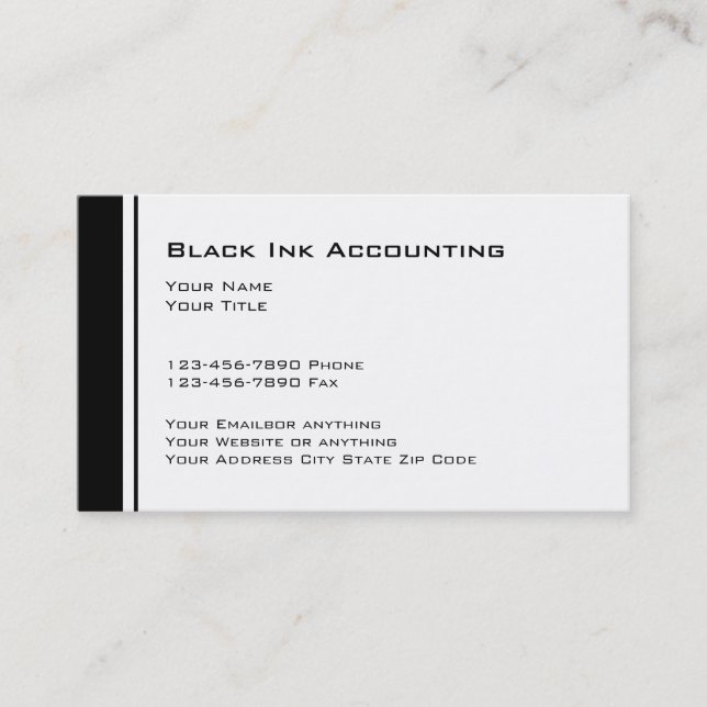 Cartes de visite simples pour comptable CPA (Devant)
