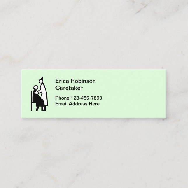 Cartes de visite simples pour concierge senior (Devant)