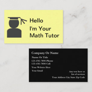 Cartes de visite simples pour cours particuliers