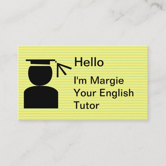Cartes de visite simples pour cours particuliers (Devant)