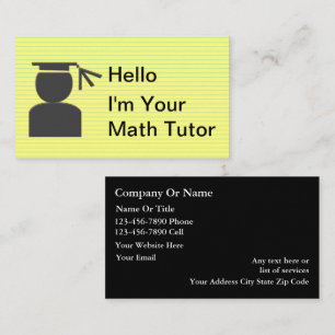 Cartes de visite simples pour cours particuliers