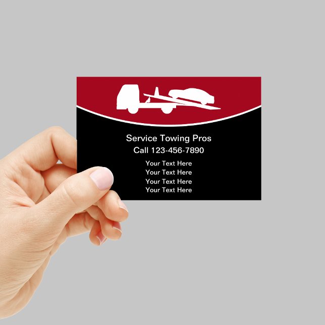 Cartes de visite simples pour entreprise de remorq (Créateur téléchargé)