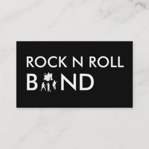 Cartes de visite simples pour groupe de rock