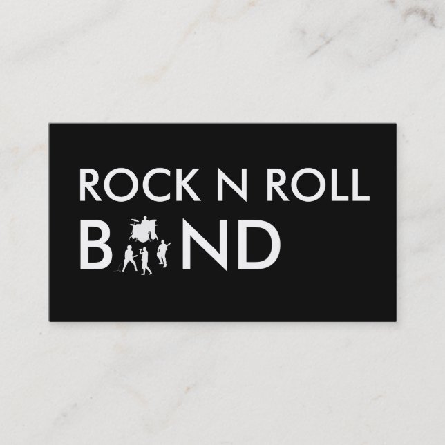 Cartes de visite simples pour groupe de rock (Devant)