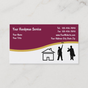 Cartes de visite simples pour homme à tout faire