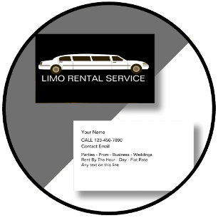 Cartes de visite simples pour la location de limou