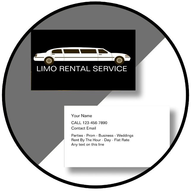 Cartes de visite simples pour la location de limou (Créateur téléchargé)