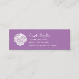 Cartes de visite simples pour la plage