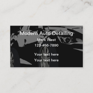 Cartes de visite simples pour le detailing de voit