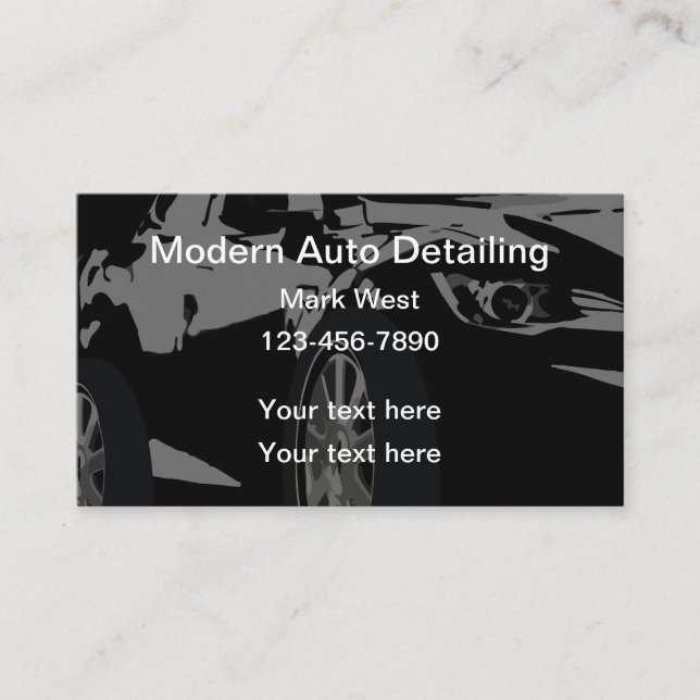 Cartes de visite simples pour le detailing de voit (Devant)