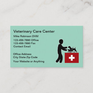 Cartes de visite simples pour médecin vétérinaire