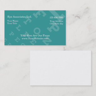 Cartes de visite simples pour ophtalmologue