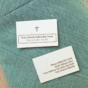 Cartes de visite simples pour pasteur d'église ave