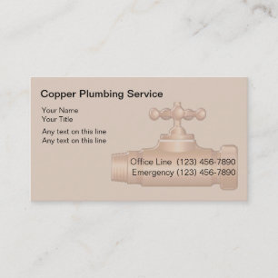 Cartes de visite simples pour plombier