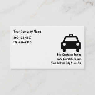 Cartes de visite simples pour taxi