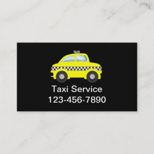 Cartes de visite simples pour taxi